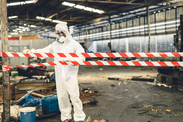 Professional Sewage Cleanup technician working in Harrisville, UT